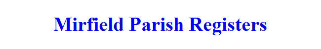 Mirfield Parish Registers